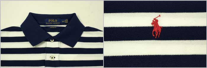 POLO by Ralph Lauren ラルフローレン CUSTOM FIT ワンポイント ポニー ボーダー ...