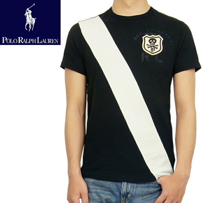 POLO by Ralph Lauren ラルフローレン スカル ワッペン スラッシュ ライン Tシャツ