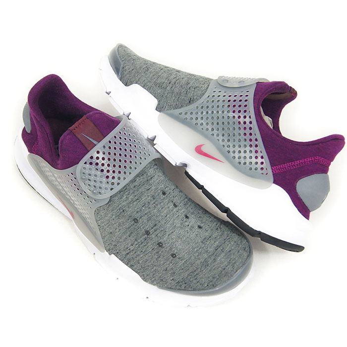 NIKE SOCK DART TECH FLEECE ナイキ ソックダート フリース　グレー/パープルあす楽