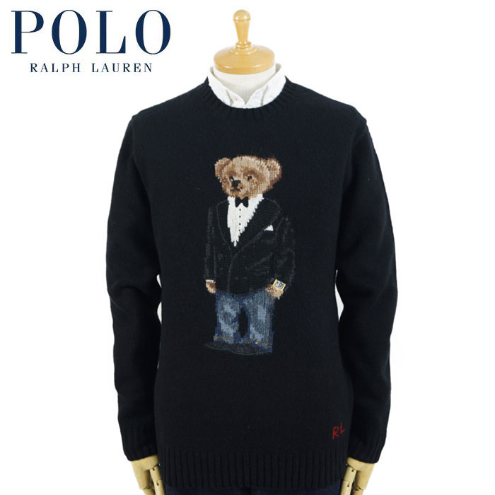 ラルフローレン POLO Ralph Lauren ポロベアー カシミア セーター ブラック タキシード ウォッチ