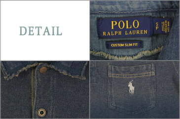 ラルフローレン POLO Ralph Lauren CUSTOM SLIM FIT インディゴ ポロシャツ