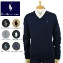 ラルフローレン POLO Ralph Lauren Vネック ワンポイント ピマコットン ニット セーター