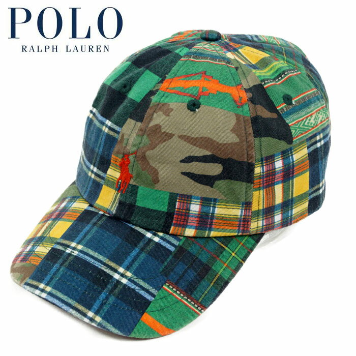 ラルフローレン ラルフローレン POLO Ralph Lauren パッチワーク柄 ワンポイント ポニー キャップ