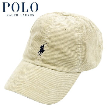 ラルフローレン POLO Ralph Lauren ポロ ワンポイント ポニー コーデュロイ キャップ ベージュ