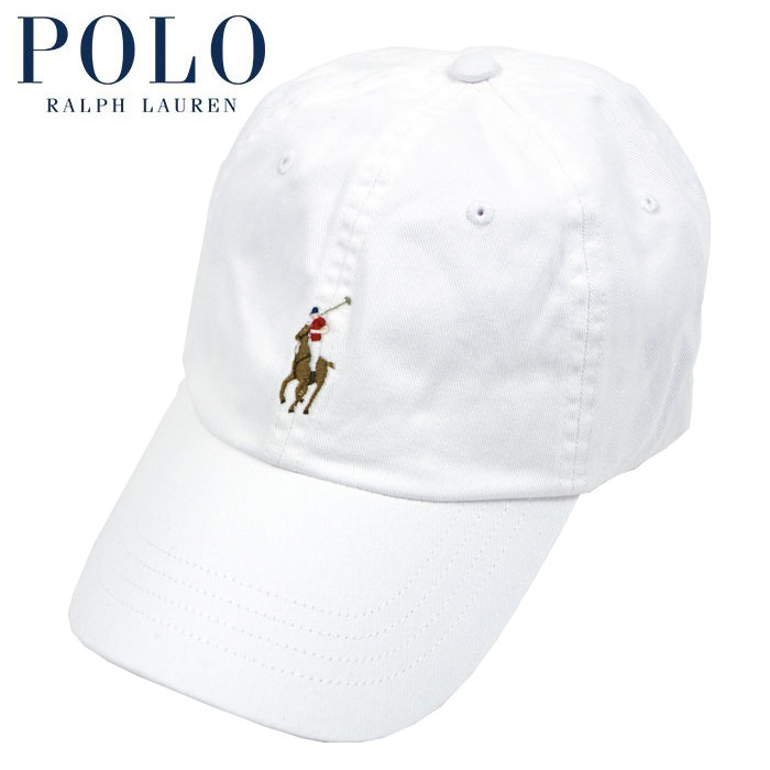 ポロ ラルフ ローレン ラルフローレン POLO Ralph Lauren ワンポイント カラーポニー キャップ ホワイト