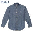 ラルフローレン POLO Ralph Lauren スリムフィット ウォッシュ加工 デニム ボタンダウン シャツ