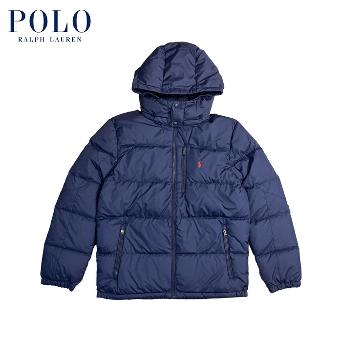 ラルフローレン POLO Ralph Lauren ボーイズ フード付き ダウン ジャケット ネイビ ...