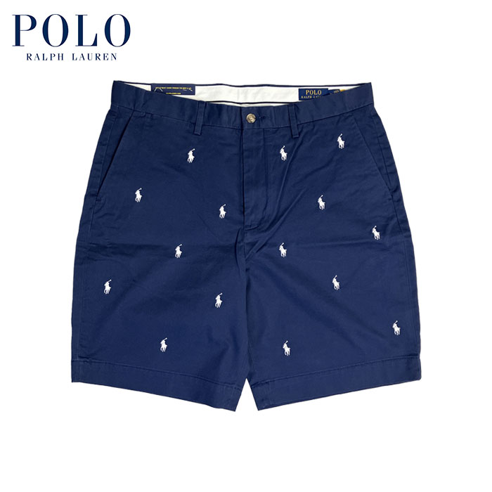 樂天商城 - ラルフローレン POLO Ralph Lauren STRETH CLASSIC FIT 9”マルチポニー ショーツ ネイビー