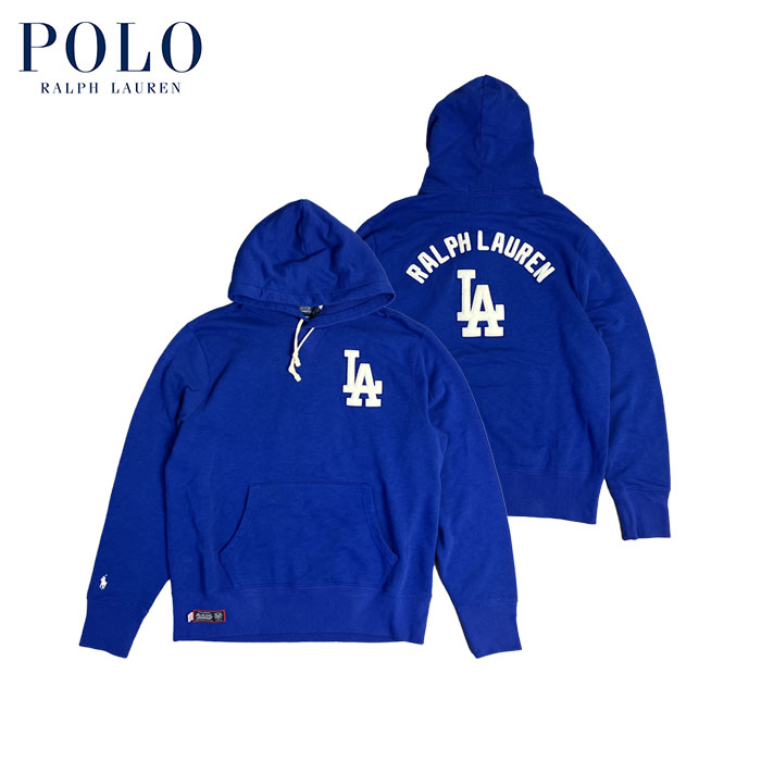 ラルフローレン POLO Ralph Lauren ドジャース スウェット フーディ 前V パーカー MLB Dodgers Fleece Hoodie ブルー