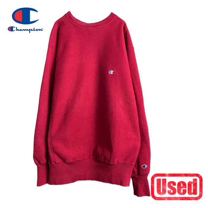 【USED】チャンピオン Champion USA製 リバースウィーブ スウェット レッド