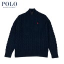 ラルフローレン ラルフローレン POLO Ralph Lauren ケーブル ハーフジップ コットン セーター ネイビー