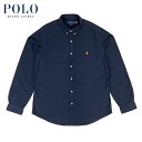 ラルフローレン Ralph Lauren スリム フィット 後染め オックスフォード ボタンダウン シャツ NAVY