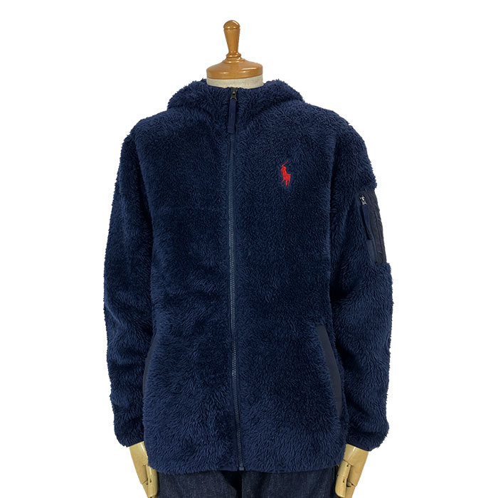 ラルフローレン POLO Ralph Lauren フルジップ フリース フーディー ジャケット ネイビー