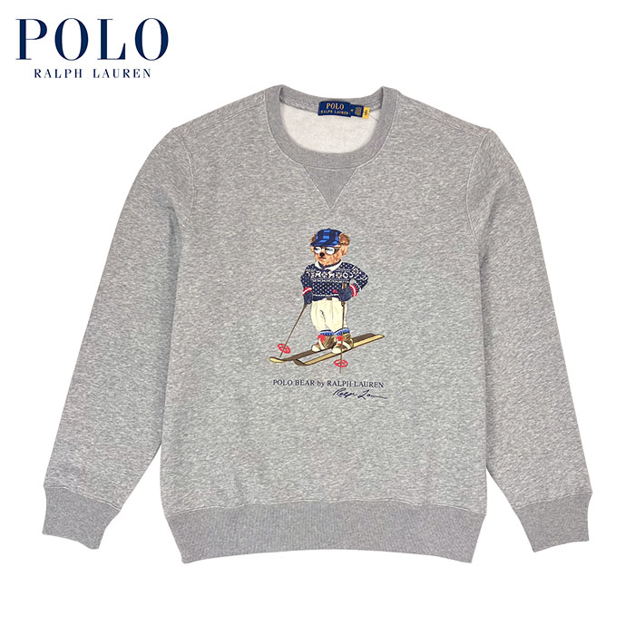 楽天BEEFラルフローレン POLO Ralph Lauren ポロベアー 前V スウェット スキースタイル グレー