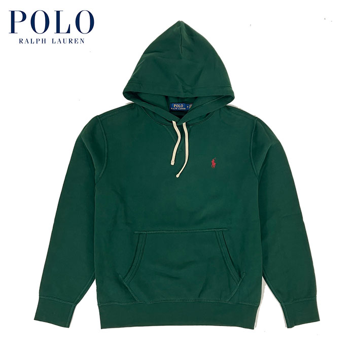 ポロ ラルフローレン パーカー メンズ ラルフローレン POLO Ralph Lauren 前V スウェット パーカー グリーン