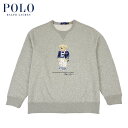 ラルフローレン POLO Ralph Lauren ポロベアー 前V スウェット 紺ブレ＆ペイントジーンズ グレー