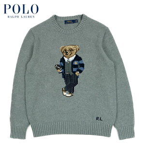 ラルフローレン POLO Ralph Lauren ポロベアー セーター グレー ボーダーカーディガン