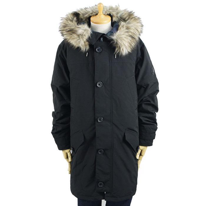 ラルフローレン POLO by Ralph Lauren トリミングシェル ダウン コート Faux Fur Hooded Down Parka BLACK