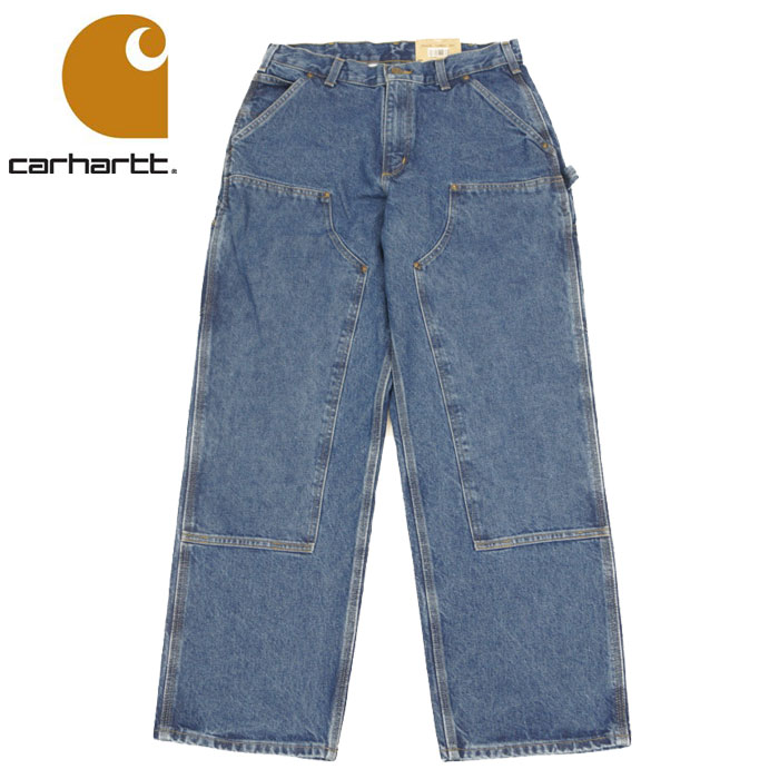 カーハート ダブルニー デニム ペインターパンツ CARHARTT DOUBLE FRONT WASHED LOGGER DUNGAREE B73