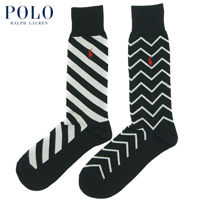 ラルフローレン 2ペア モノトーン ソックス POLO RALPHLAUREN 2PAIRS SOCKS ブラック