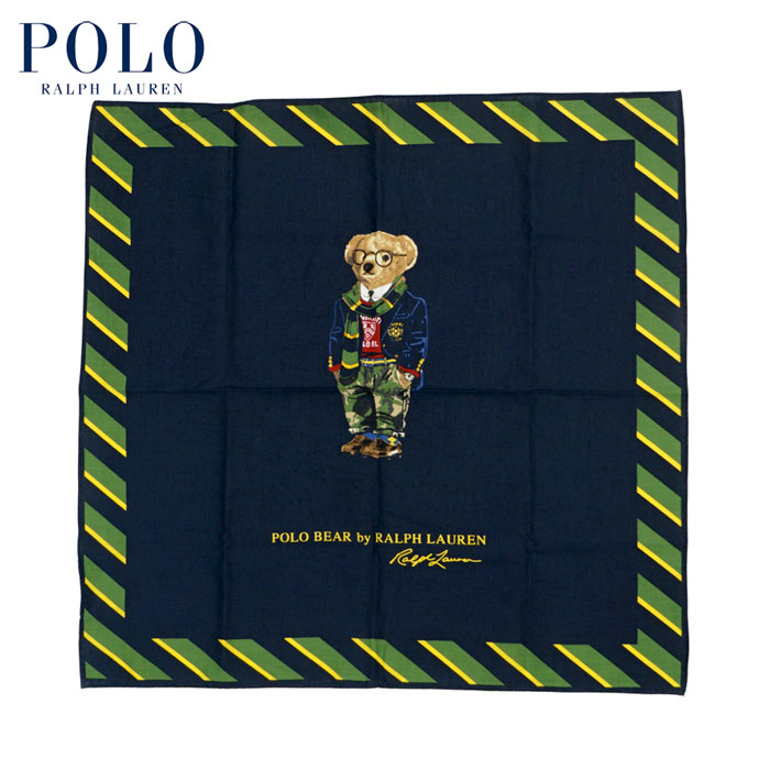 ラルフローレン POLO Ralph Lauren ポロベアー バンダナ ネイビー/グリーン/イエロー