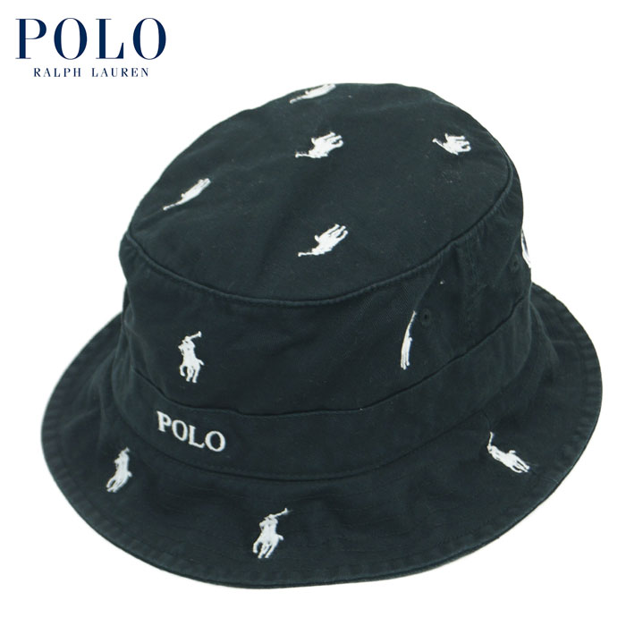 ラルフローレン POLO Ralph Lauren マルチポニー バケット ハット ブラック