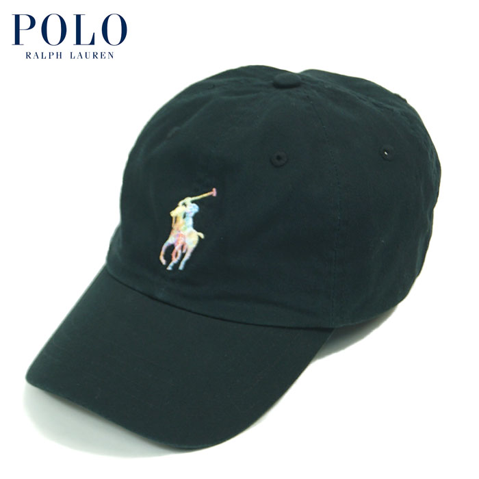 ラルフローレン ラルフローレン POLO Ralph Lauren レインボーポニー キャップ ブラック