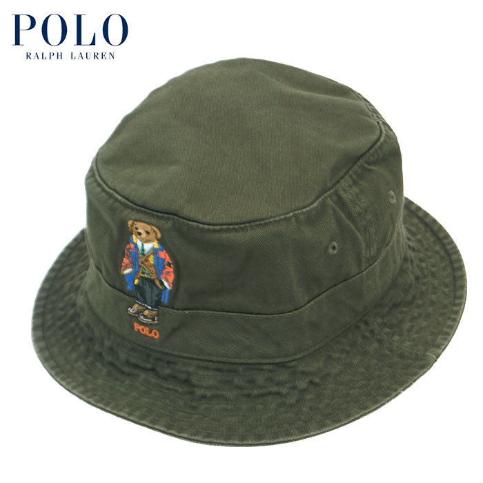 ラルフローレン POLO Ralph Lauren ポロベア バケットハット オリーブ