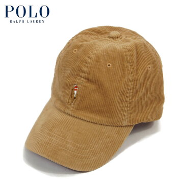 ラルフローレン POLO Ralph Lauren ワンポイントポニー コーデュロイ キャップ ベージュ