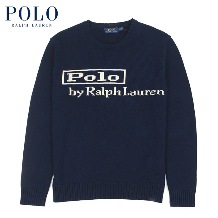 ラルフローレン POLO Ralph Lauren 旧ロゴ POLO オリジナル ニット セーター ネイビー