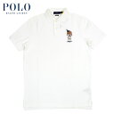 ラルフローレン POLO Ralph Lauren クラシック フィット ポロベア ポロシャツ アメリカンフラッグ ホワイト