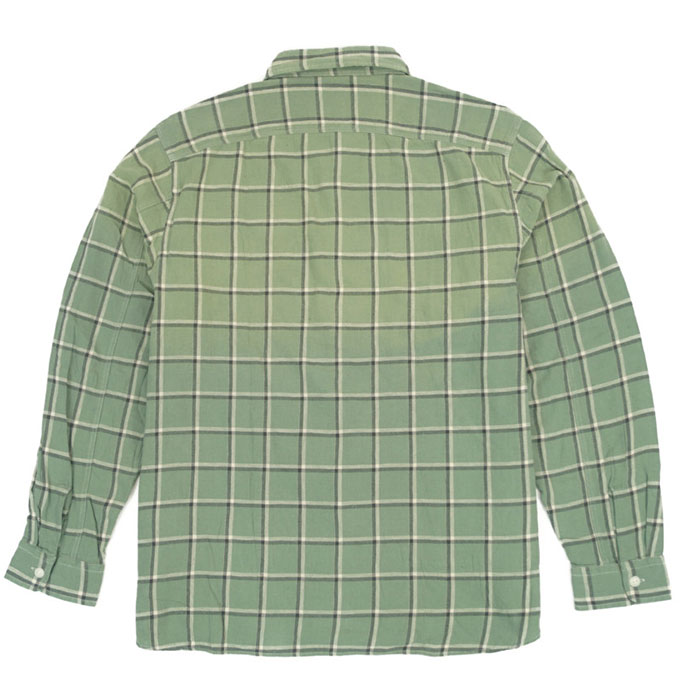 ダブルアールエル RRL ラルフローレン DOUBLE RL チェック ワーク ネル シャツ グリーン