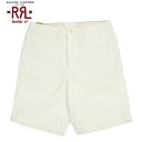 RRL ラルフローレン DOUBLE RL ダブルアールエル ウォッシュ加工 オフィサーズ チノ ショーツ ホワイト