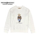 楽天BEEFデニム&サプライ DENIM＆SUPPLY Ralph Lauren ラルフローレン ポロベアー 前V スウェット カウボーイスタイル ホワイト