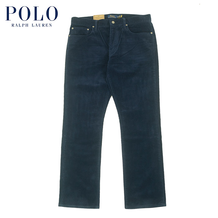 ラルフローレン POLO Ralph Lauren VARICK SLIM STRAIGHT STRETCH コーデュロイ ストレッチ パンツ ネイビー