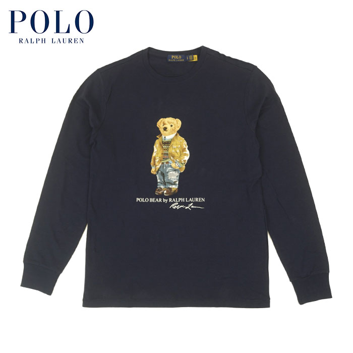 ラルフローレン POLO Ralph Lauren ポロベアー ロングスリーブTシャツ ハンティングジャケット ネイビー