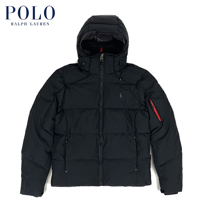 ラルフローレン ラルフローレン POLO Ralph Lauren リップストップ フーデット ダウン ジャケット ブラック