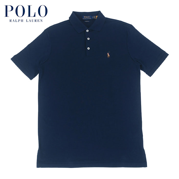 ラルフローレン POLO Ralph Lauren クラシック フィット コットンジャージ ソフトタッチ ポロシャツ ネイビー