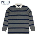 ラルフローレン POLO Ralph Lauren クラシックフィット ボーダー ラガーシャツ RUGBY SHIRTS グレーネイビー