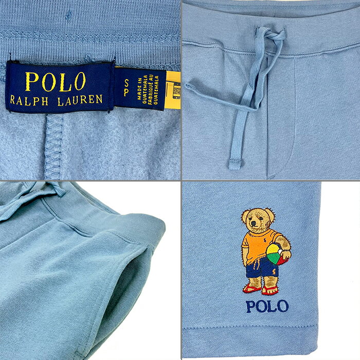 ラルフローレン POLO Ralph Lauren ポロベアー スウェット ショーツ ビーチスタイル ブルー