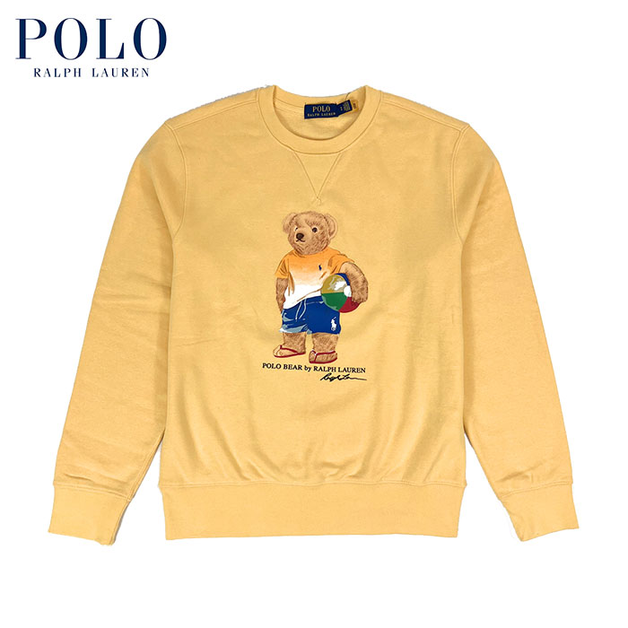 ポロ ラルフローレン パーカー メンズ ラルフローレン POLO Ralph Lauren ポロベアー 前V スウェット ビーチスタイル イエロー