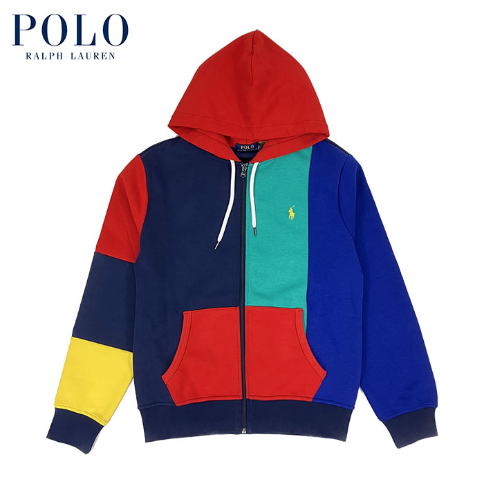 ポロ ラルフローレン パーカー メンズ ラルフローレン POLO Ralph Lauren フルジップ マルチカラー ジャージ スウェット パーカー