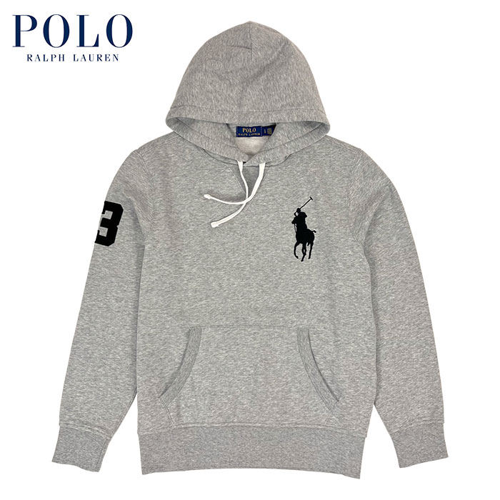 ポロ ラルフローレン パーカー メンズ ラルフローレン POLO Ralph Lauren ビッグポニー 前V スウェット パーカー グレー