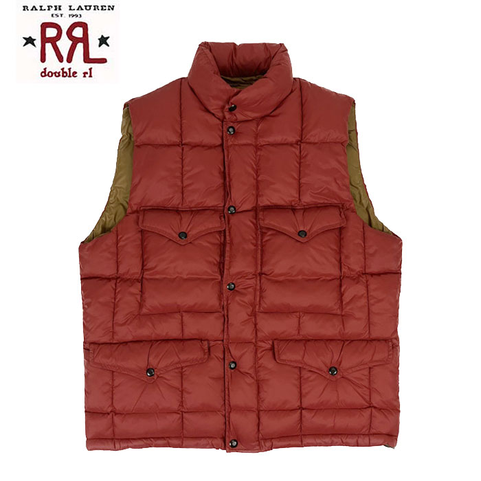 RRL ラルフローレン DOUBLE RL ダブルアールエル キルテッド ダウン ベスト QUILTED DOWN VEST RED