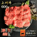 牛肉 焼肉セット 合計600g 上州牛 ロース カルビ モモ 焼肉用 焼き肉 高級国産牛 BBQ 200g × 3種 霜降り肉 赤身 送料無料 お歳暮 しゃぶしゃぶ すき焼き 特撰 お肉ギフトのBeeft