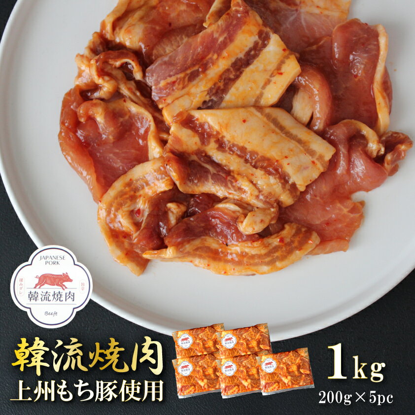 上州もち豚 タレ漬け焼肉 合計1kg 国産豚肉 ロース カルビ バラ 切り落とし 焼肉用 焼き肉 BBQ 各200g 霜降り肉 赤身 送料無料 お歳暮 特撰 お肉ギフトのBeeftのサムネイル