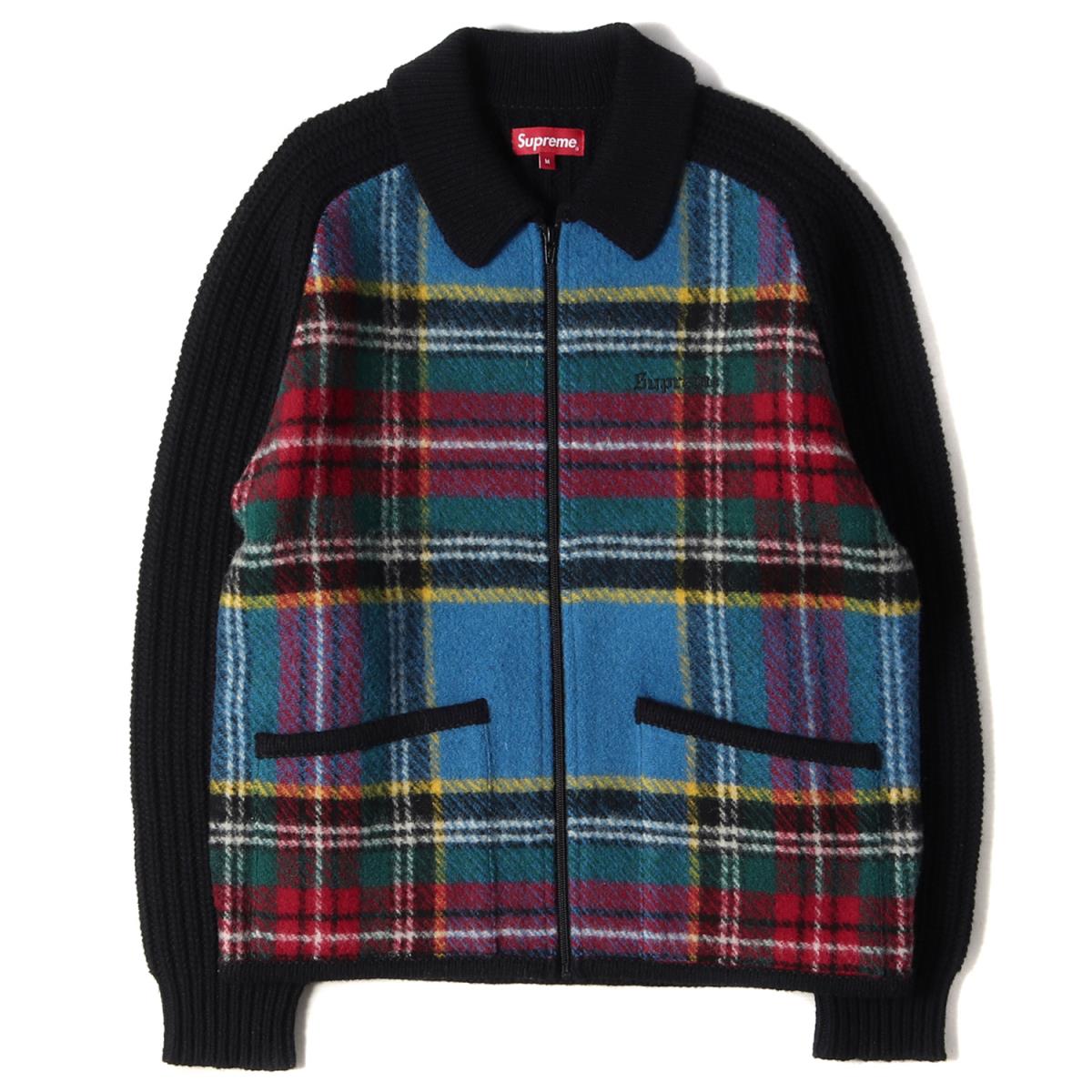 【楽天市場】Supreme シュプリーム セーター 18AW フロントチェック 柄 ジップ ニットセーター Plaid Front Zip Sweater ブラック M 【メンズ】【中古