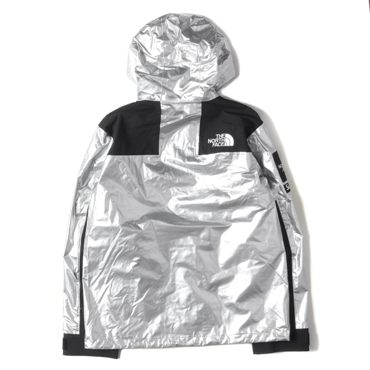 Supreme シュプリーム ジャケット THE NORTH FACE ノースフェイス メタリック マウンテンパーカー Metallic Mountain Parka 18SS シルバー M アウター ブルゾン コラボ 【メンズ】【中古】【美品】【K3211】