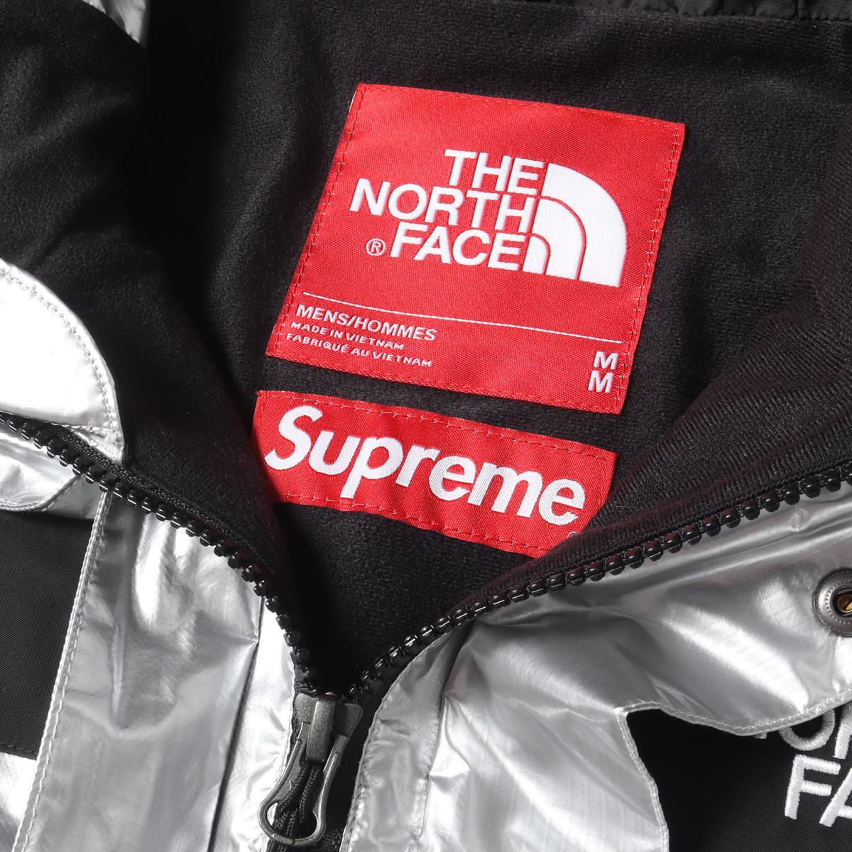 Supreme シュプリーム ジャケット THE NORTH FACE ノースフェイス メタリック マウンテンパーカー Metallic Mountain Parka 18SS シルバー M アウター ブルゾン コラボ 【メンズ】【中古】【美品】【K3211】