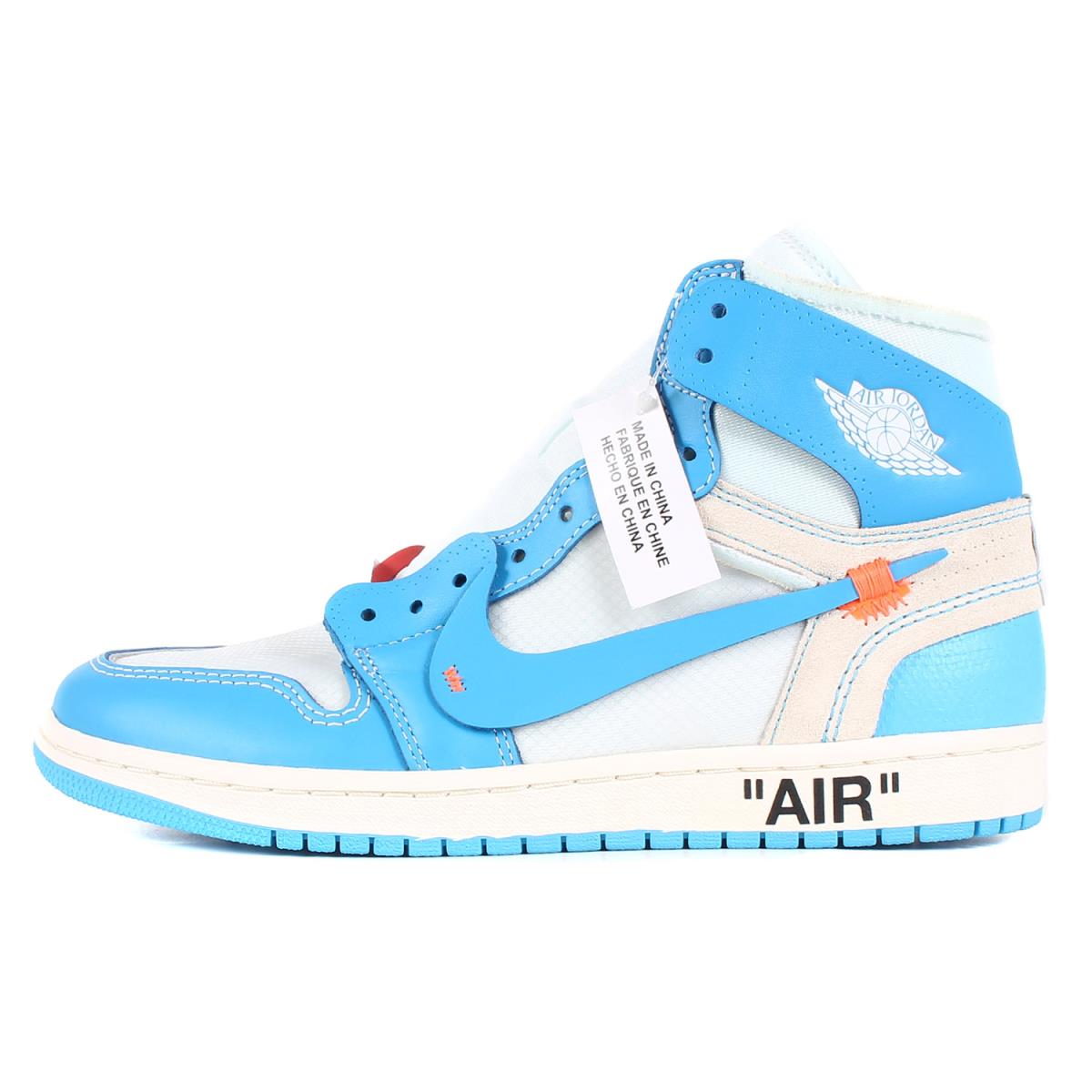 OFF-WHITE オフホワイト NIKE AIR JORDAN 1 X OFF-WHITE NRG UNC AQ0818-148 ナイキ エア ジョーダン1 ノースカロライナカラー US8(26cm) スニーカー 【メンズ】【K3468】